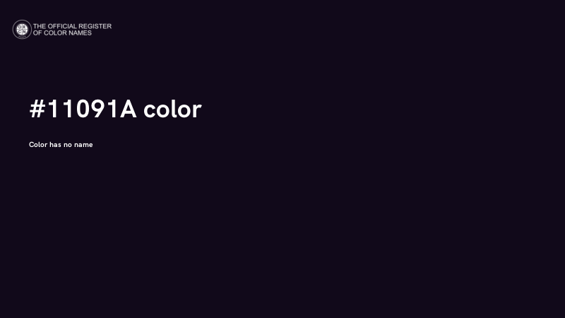 #11091A color image