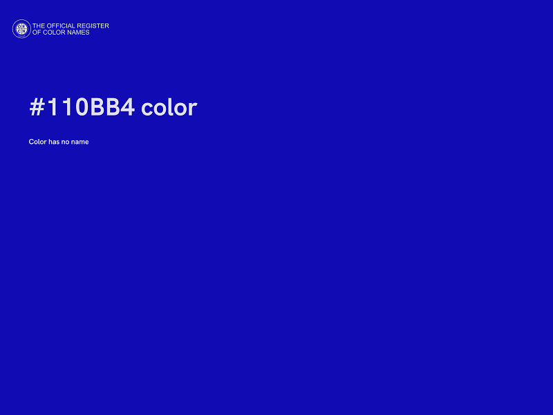 #110BB4 color image