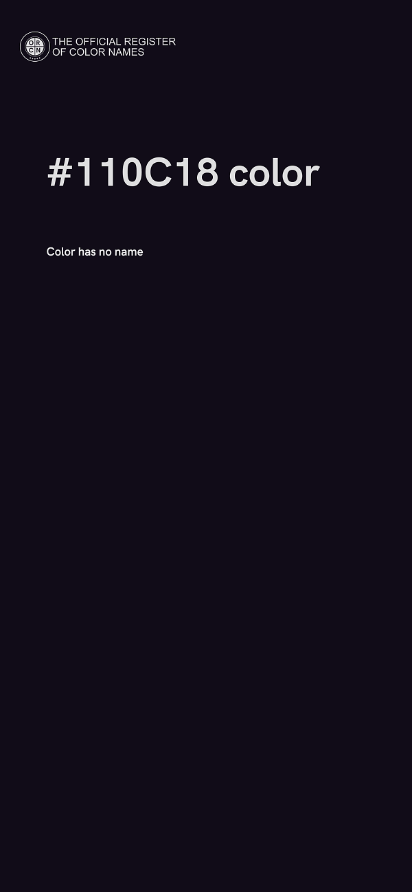 #110C18 color image