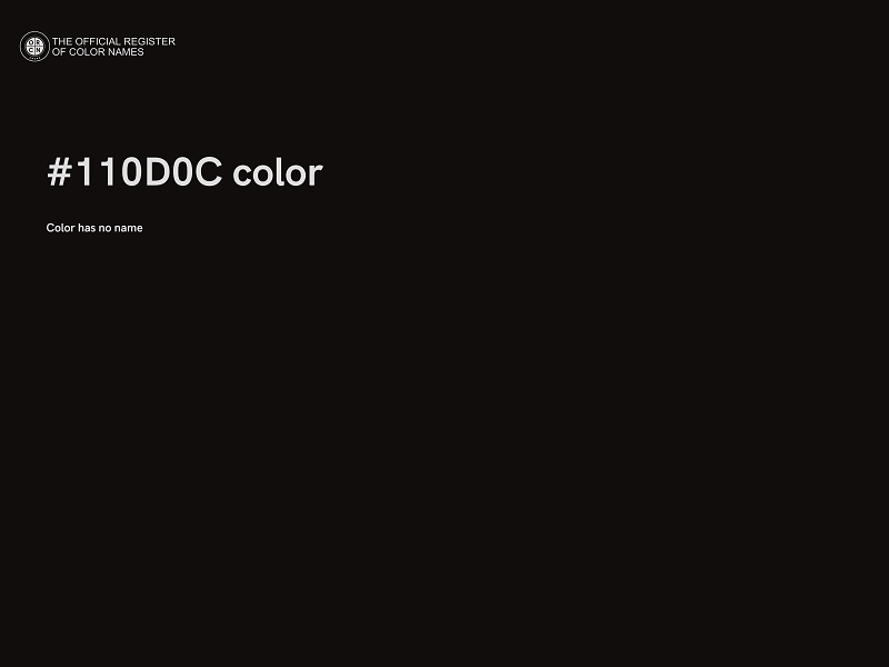 #110D0C color image