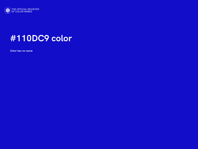 #110DC9 color image