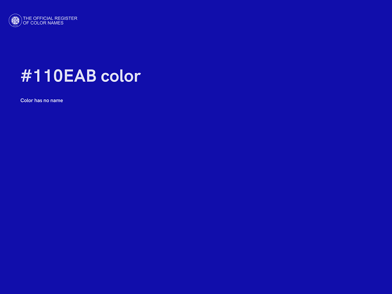 #110EAB color image