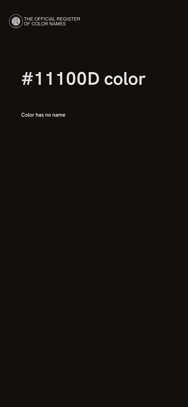 #11100D color image