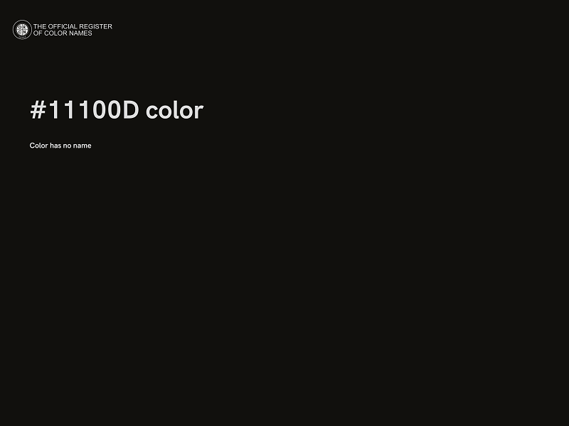 #11100D color image
