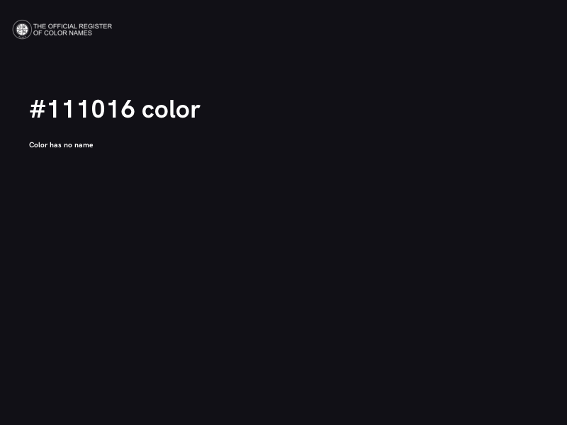 #111016 color image