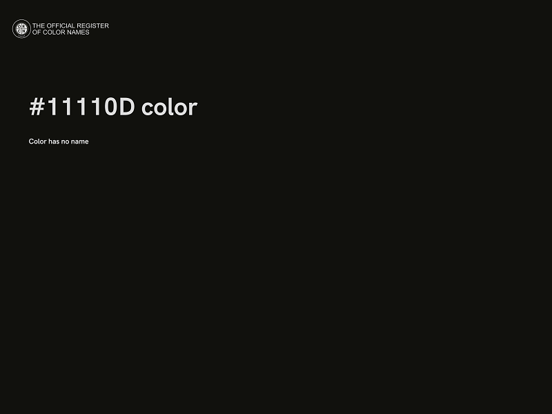 #11110D color image