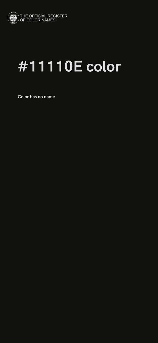 #11110E color image