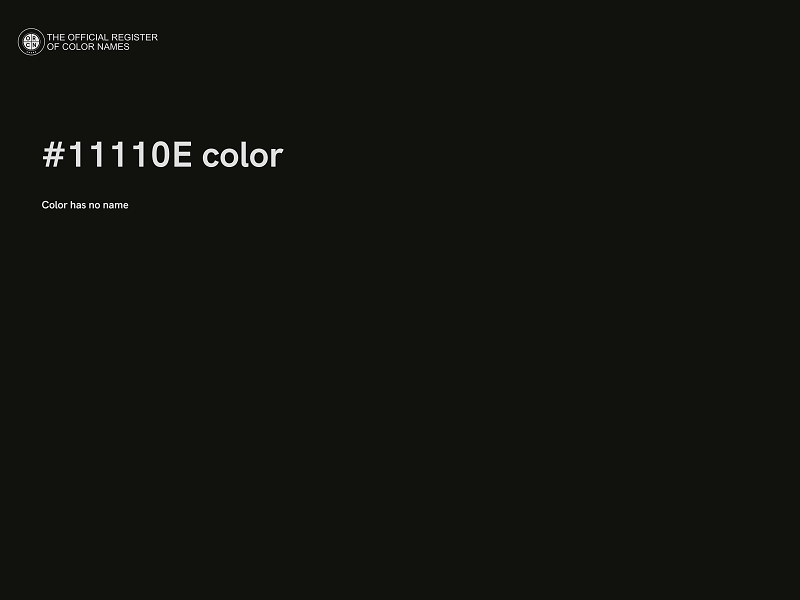 #11110E color image