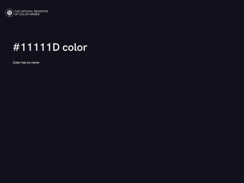 #11111D color image