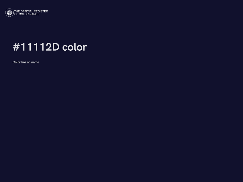 #11112D color image