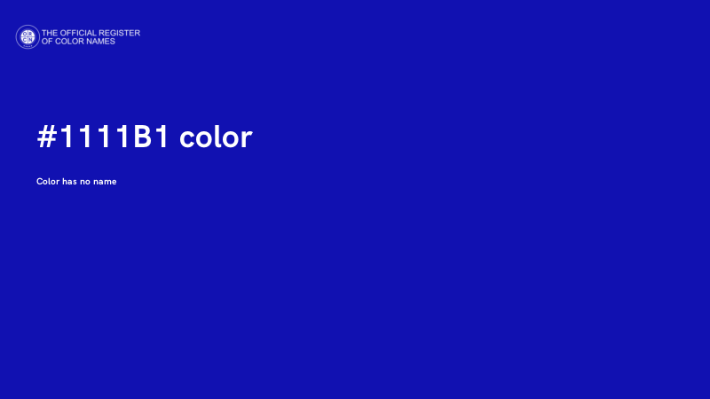 #1111B1 color image