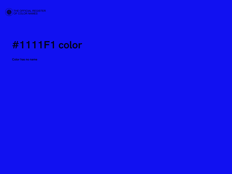 #1111F1 color image