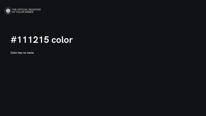 #111215 color image