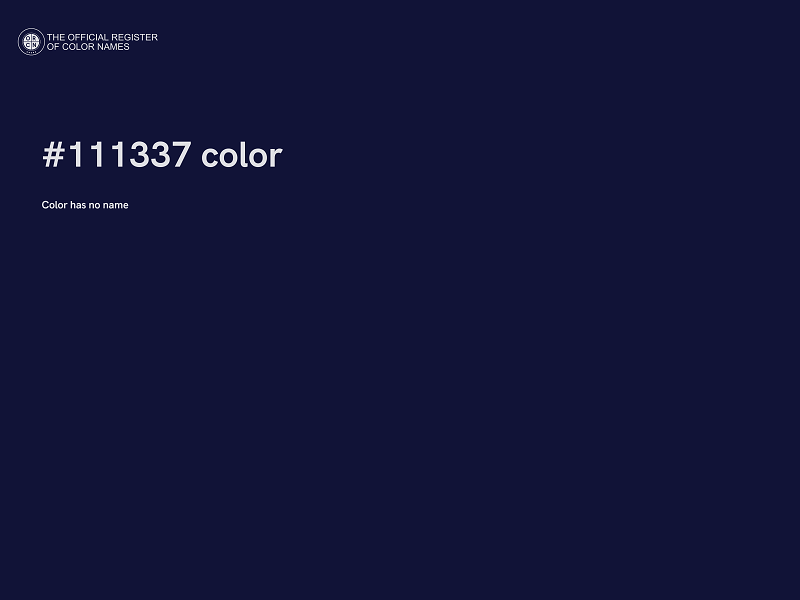 #111337 color image