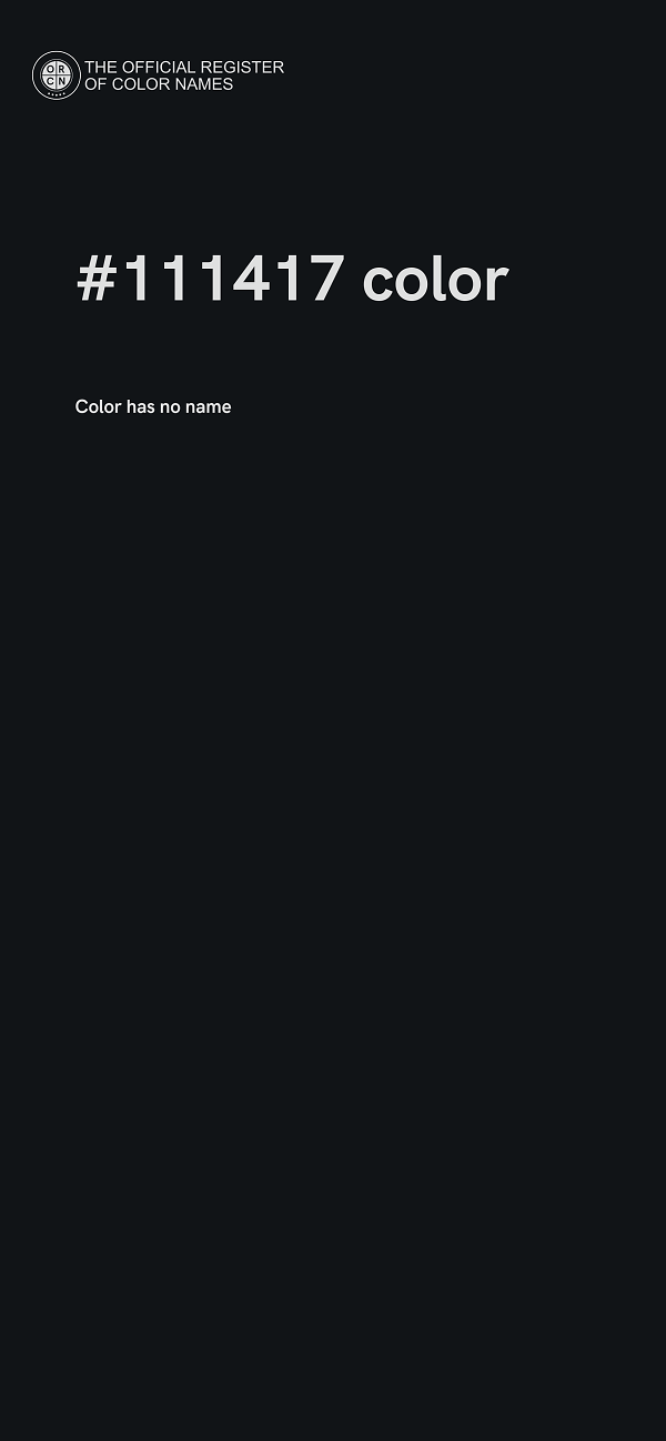 #111417 color image