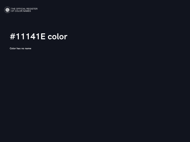 #11141E color image