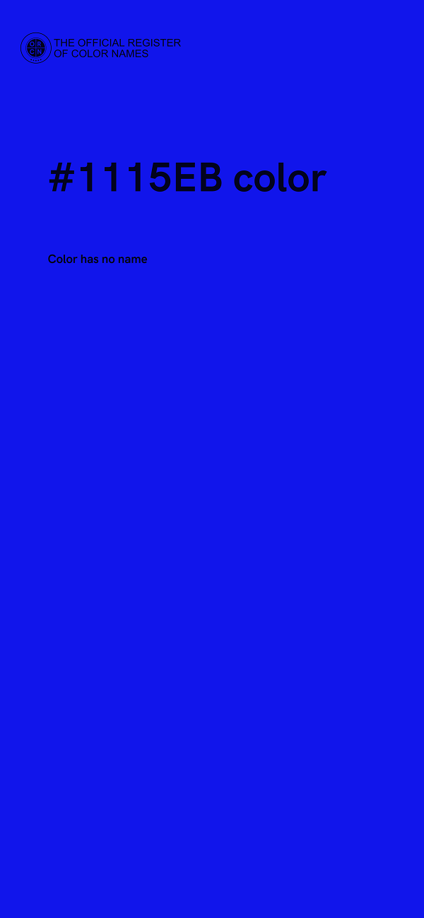 #1115EB color image