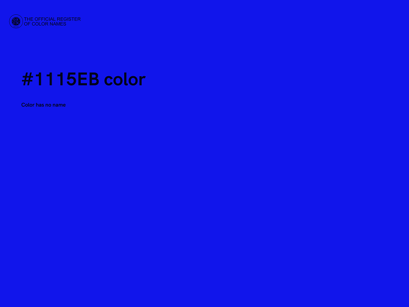 #1115EB color image