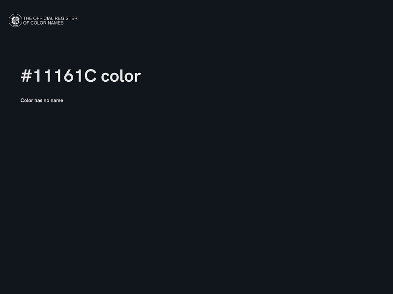 #11161C color image