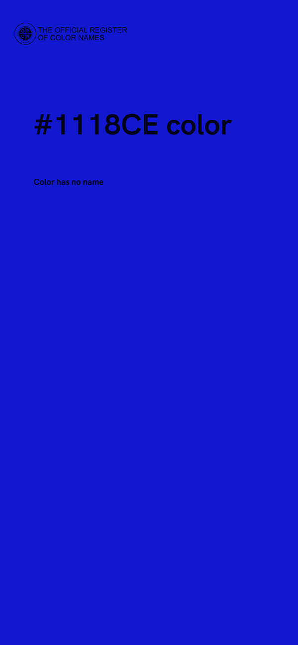 #1118CE color image