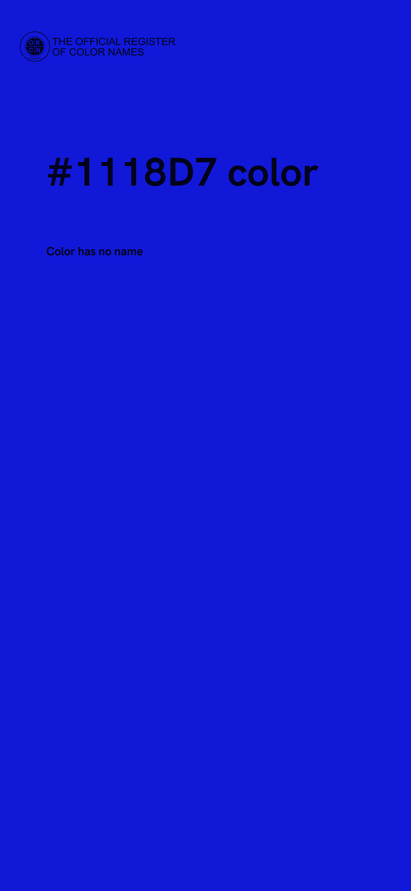 #1118D7 color image