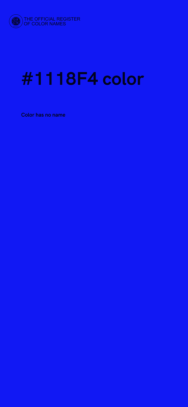 #1118F4 color image