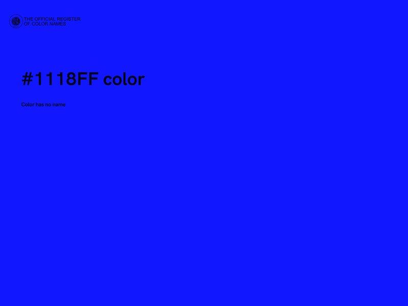 #1118FF color image