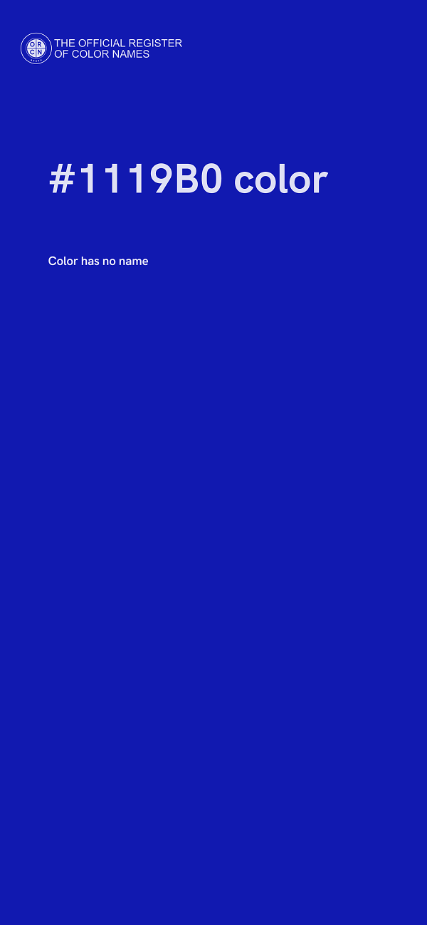 #1119B0 color image