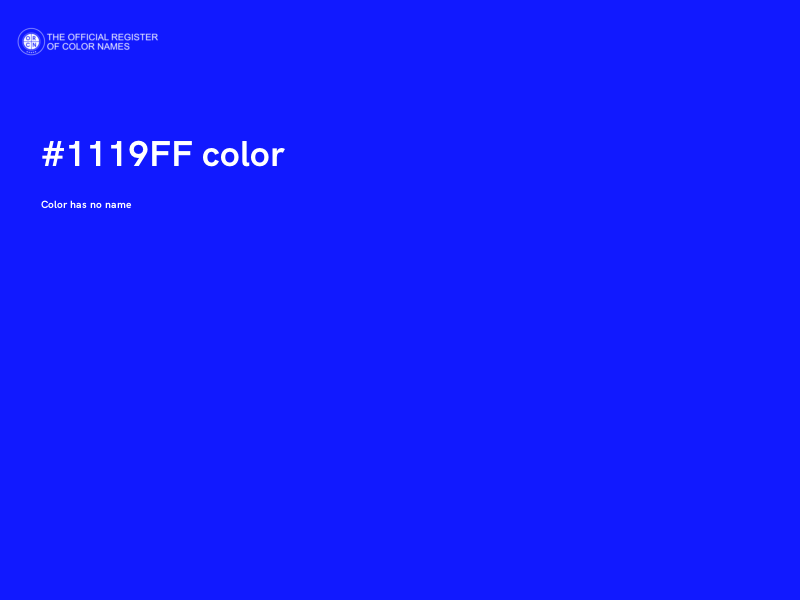 #1119FF color image