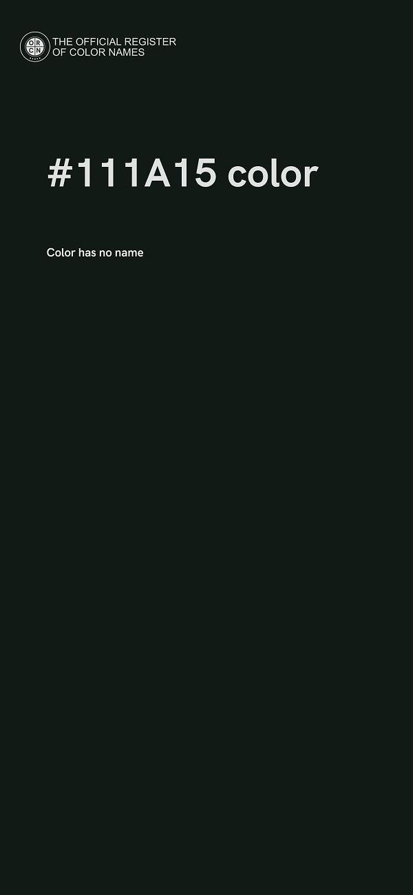 #111A15 color image