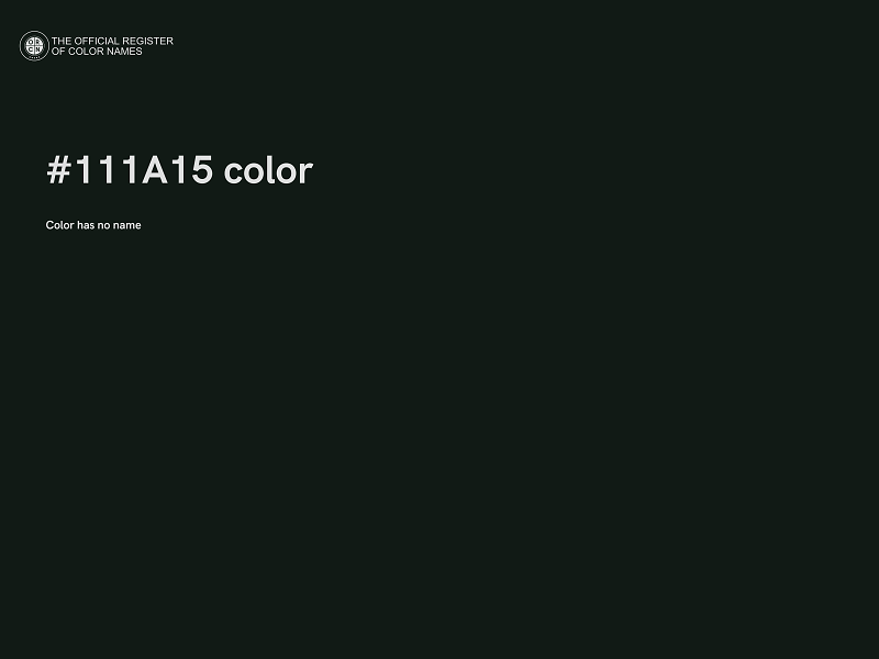 #111A15 color image