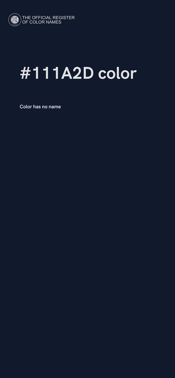#111A2D color image