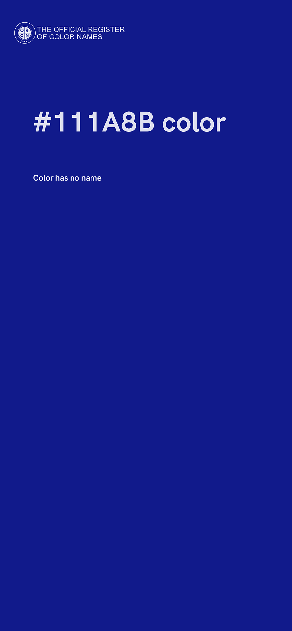 #111A8B color image