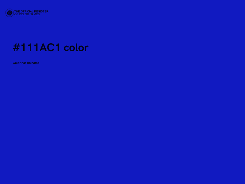 #111AC1 color image