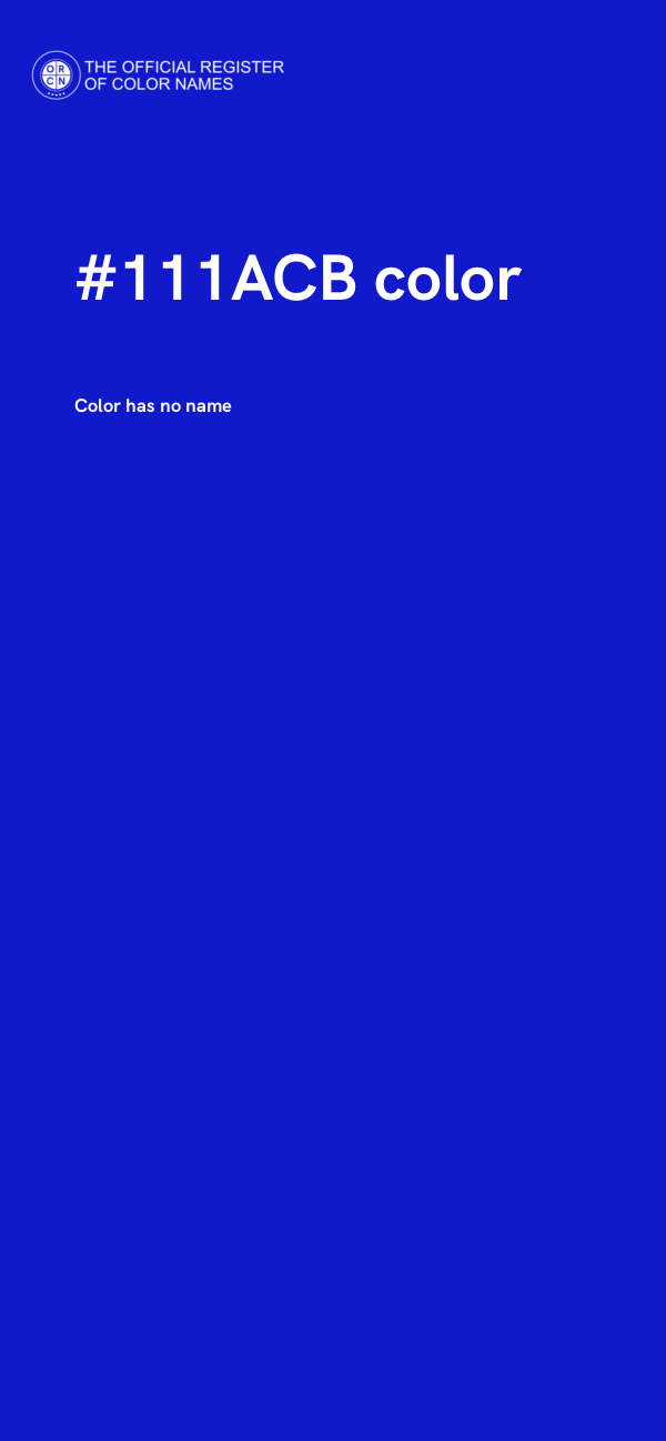 #111ACB color image