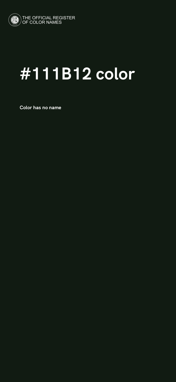 #111B12 color image