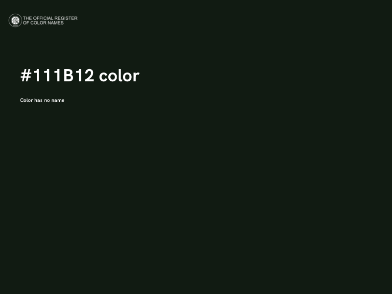 #111B12 color image