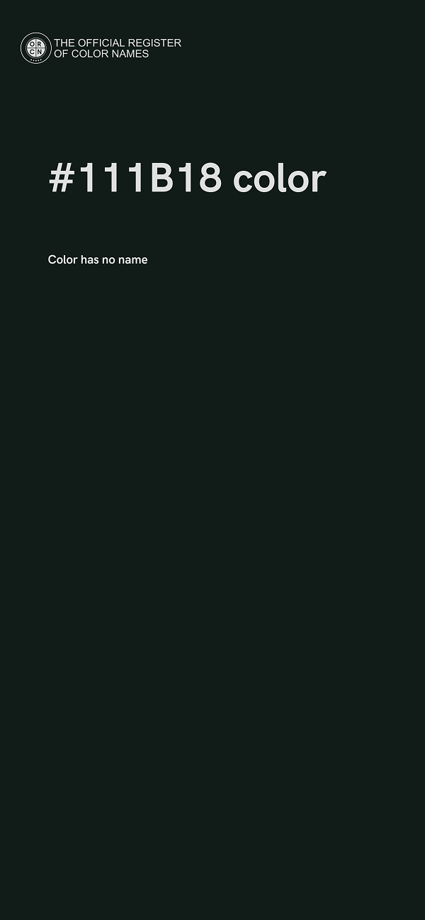 #111B18 color image