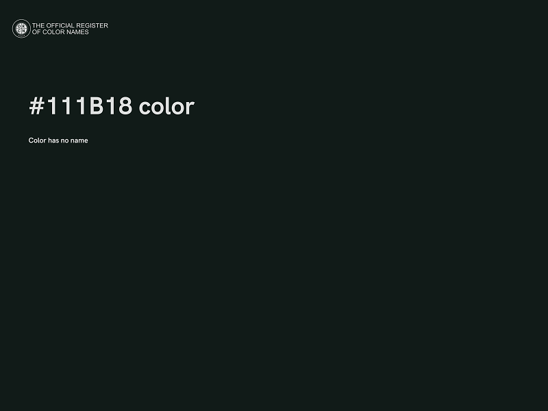#111B18 color image