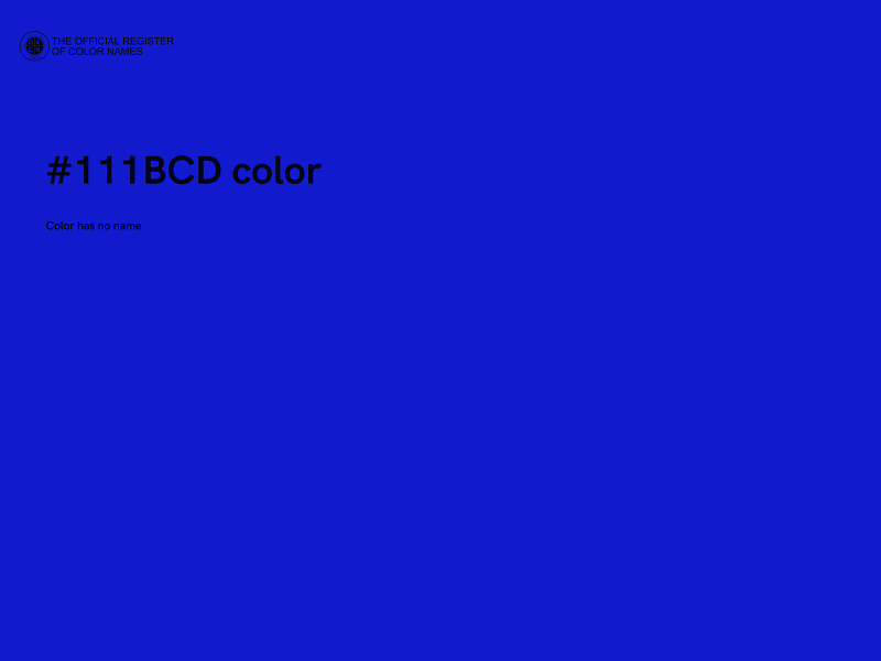 #111BCD color image