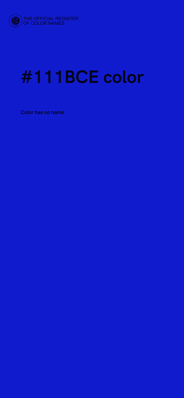 #111BCE color image
