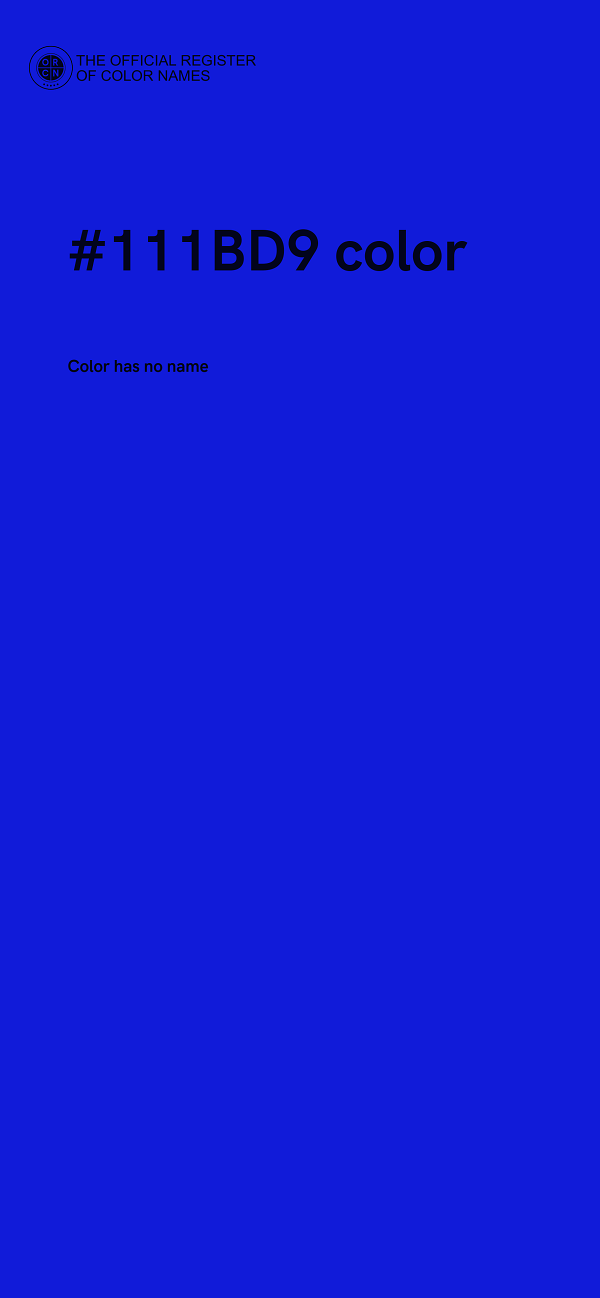 #111BD9 color image