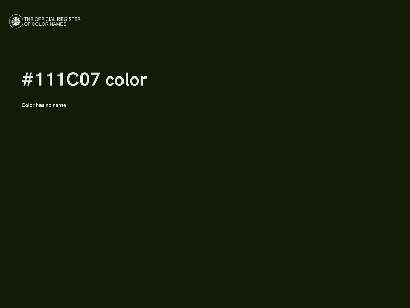 #111C07 color image