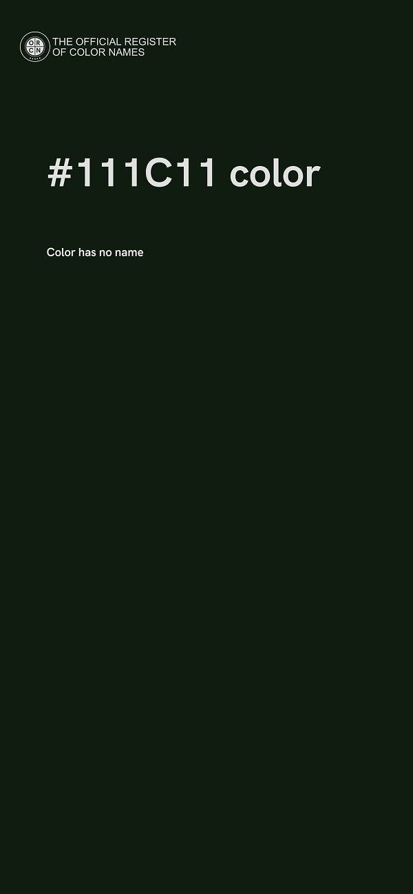 #111C11 color image