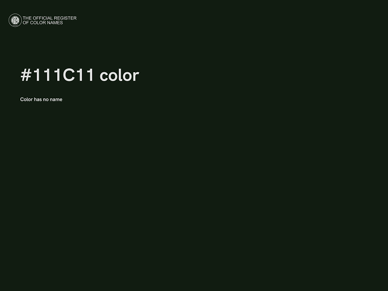 #111C11 color image