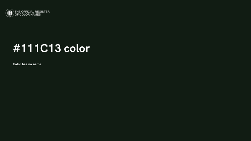 #111C13 color image