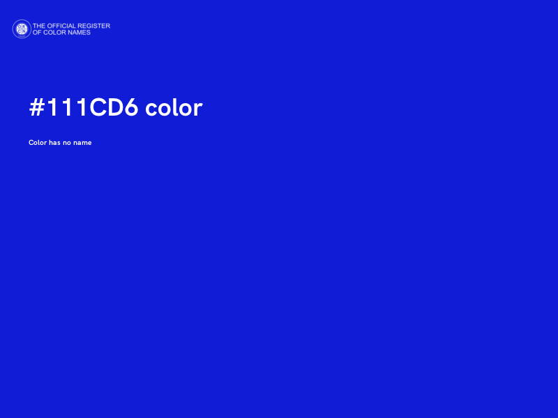 #111CD6 color image