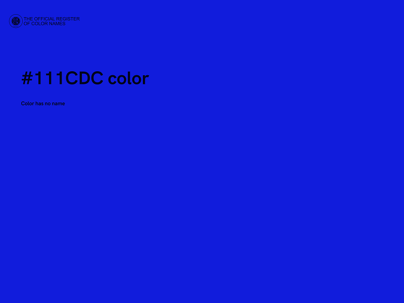 #111CDC color image