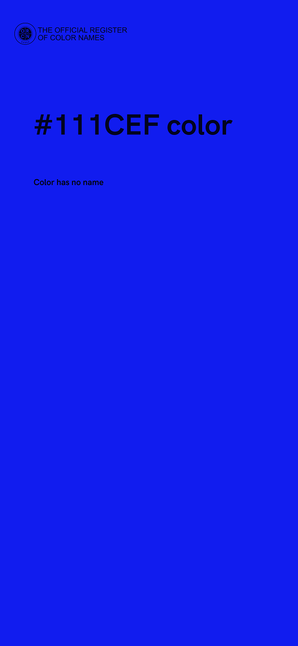 #111CEF color image
