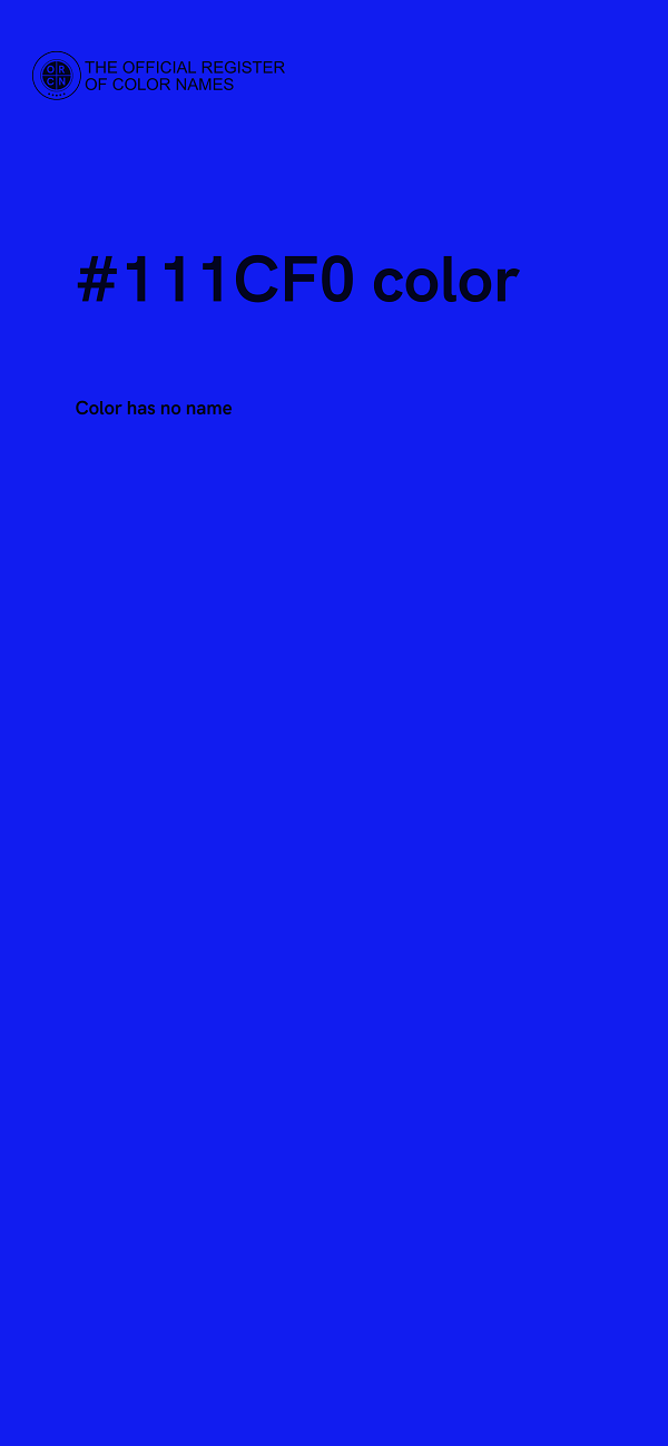 #111CF0 color image